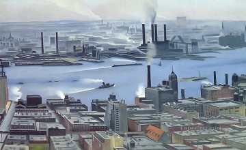  Georgia Canvas - east river from the 30th story of the shelton hotel Georgia Okeeffe American modernism Precisionism